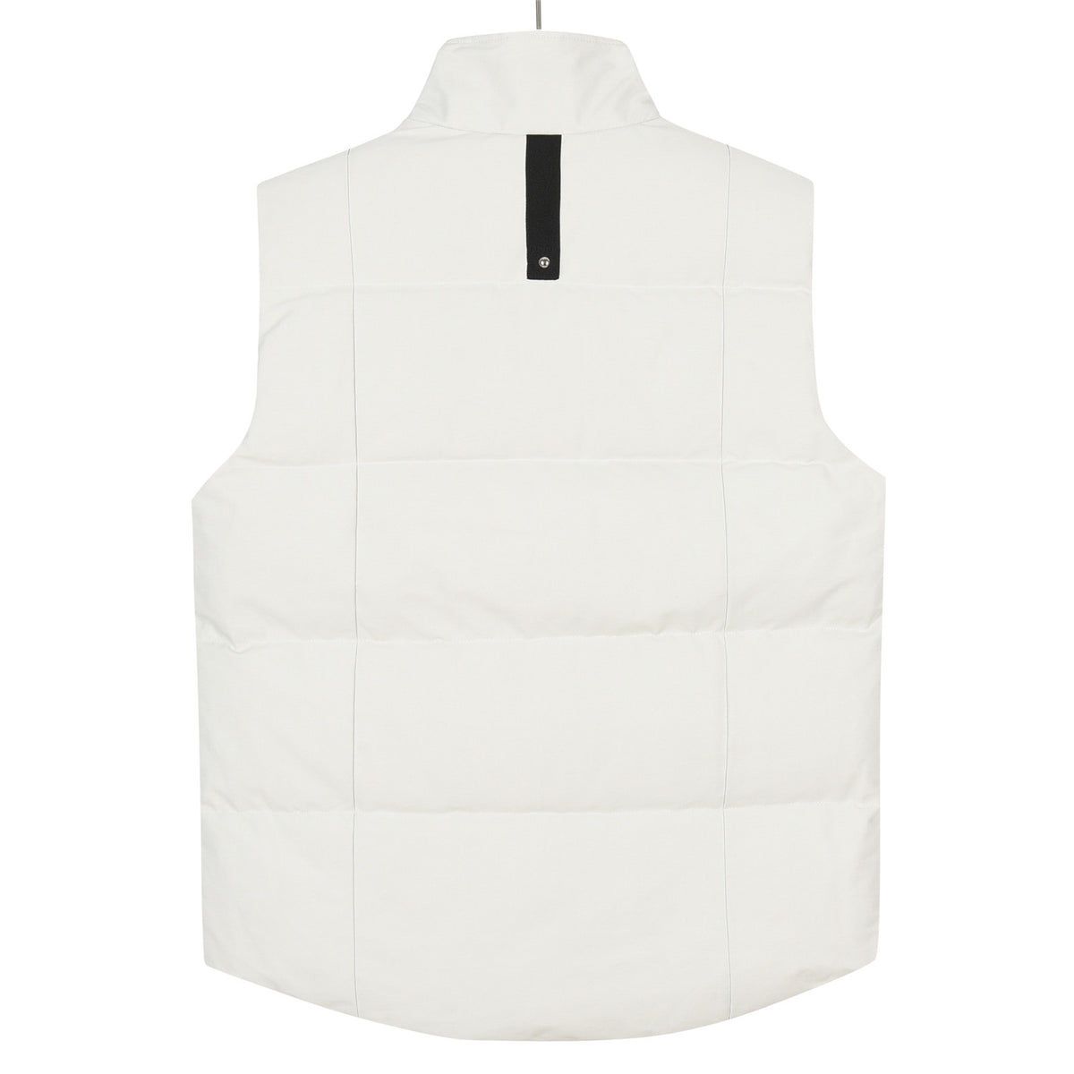 Moose Knuckles White Studded Logo Puffer Vest