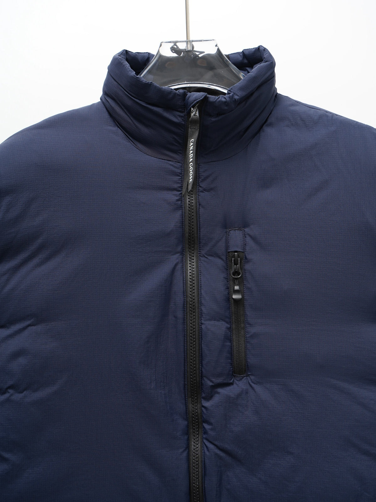Canada Goose Navy Blue Chest Zip Stand Collar Puffer Jacket