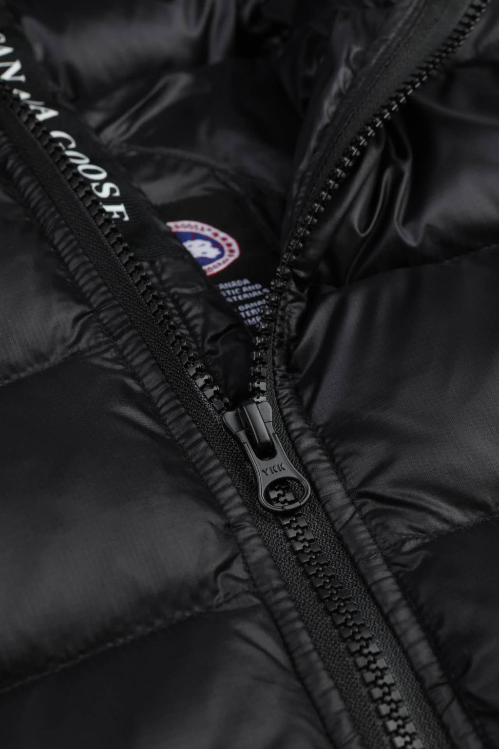 Canada Goose Black Classic Badge Striped Back Hooded Puffer Jacket