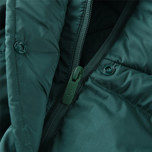 lululemon Deep Teal Green Tonal Logo Hooded Puffer Jacket