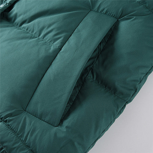 lululemon Deep Teal Green Tonal Logo Hooded Puffer Jacket
