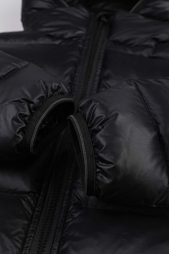 Canada Goose Black Classic Badge Striped Back Hooded Puffer Jacket