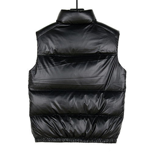 Prada Black Glossy Multi-Pocket Quilted Puffer Vest