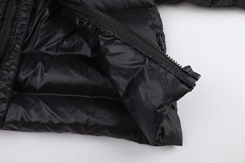 Canada Goose Black Classic Badge Striped Back Hooded Puffer Jacket