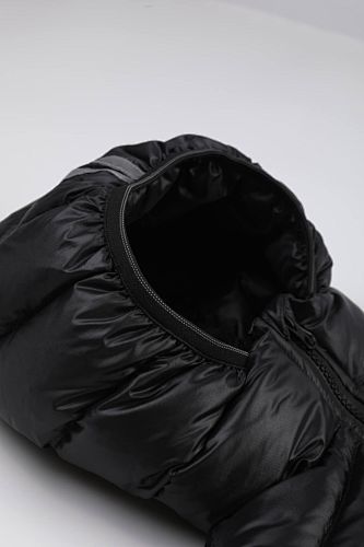 Canada Goose Black Classic Badge Striped Back Hooded Puffer Jacket