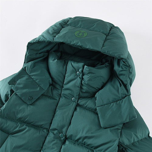 lululemon Deep Teal Green Tonal Logo Hooded Puffer Jacket