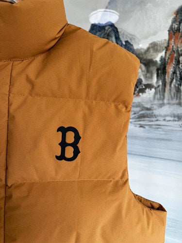Boston Red Sox Mustard Yellow B Logo Puffer Vest