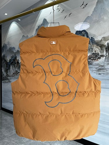 Boston Red Sox Mustard Yellow B Logo Puffer Vest