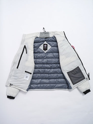Canada Goose White Chest Zip Stand Collar Puffer Jacket