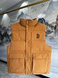 Boston Red Sox Mustard Yellow B Logo Puffer Vest