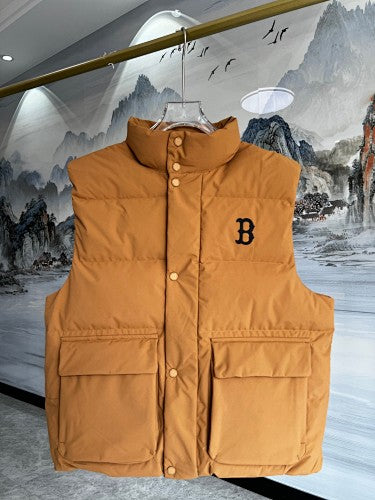 Boston Red Sox Mustard Yellow B Logo Puffer Vest