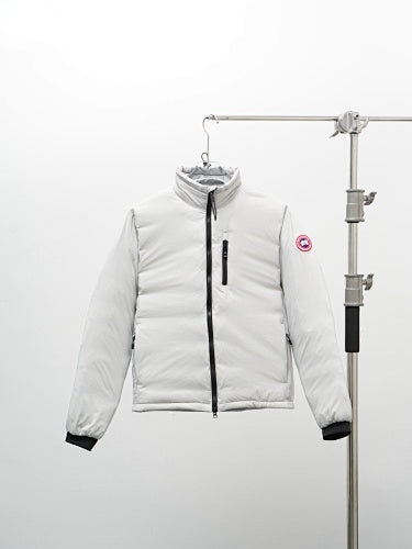 Canada Goose White Chest Zip Stand Collar Puffer Jacket