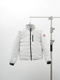 Canada Goose White Chest Zip Stand Collar Puffer Jacket