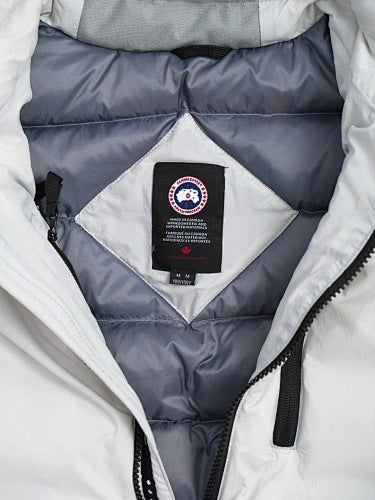 Canada Goose White Chest Zip Stand Collar Puffer Jacket