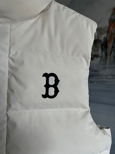 Boston Red Sox White B Logo Puffer Vest