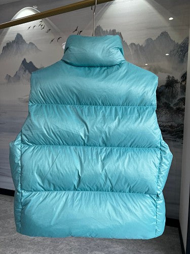 Canada Goose Turquoise Blue Glossy Quilted Puffer Vest