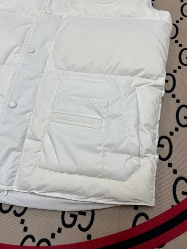 Canada Goose White Quilted Puffer Vest