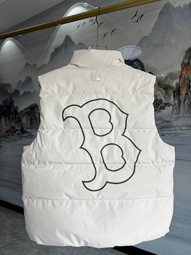 Boston Red Sox White B Logo Puffer Vest