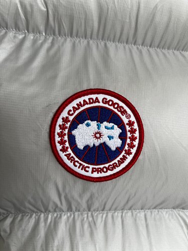 Canada Goose Pearl White Glossy Quilted Puffer Vest