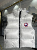 Canada Goose Pearl White Glossy Quilted Puffer Vest