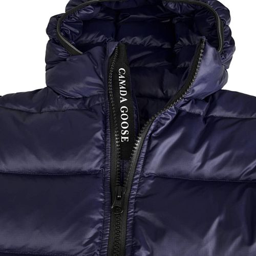 Canada Goose Navy Blue Classic Badge Striped Back Hooded Puffer Jacket