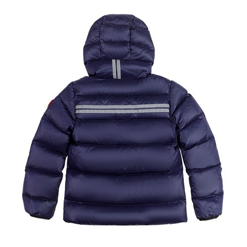 Canada Goose Navy Blue Classic Badge Striped Back Hooded Puffer Jacket