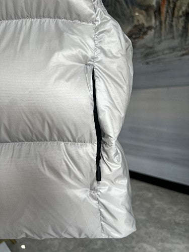 Canada Goose Pearl White Glossy Quilted Puffer Vest