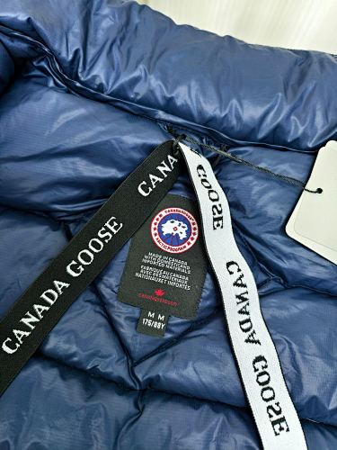 Canada Goose Navy Blue Classic Badge Stand Collar Puffer Jacket