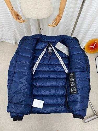 Canada Goose Navy Blue Classic Badge Stand Collar Puffer Jacket