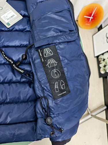Canada Goose Navy Blue Classic Badge Stand Collar Puffer Jacket