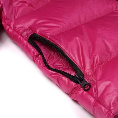 Canada Goose Fuchsia Pink Classic Badge Striped Back Hooded Puffer Jacket