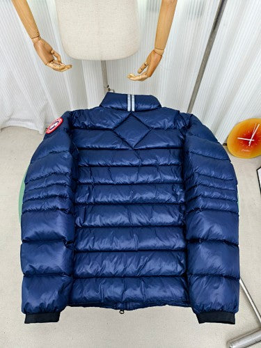 Canada Goose Navy Blue Classic Badge Stand Collar Puffer Jacket