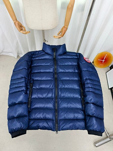 Canada Goose Navy Blue Classic Badge Stand Collar Puffer Jacket