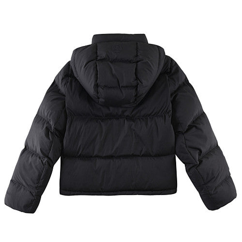 lululemon Black Tonal Logo Hooded Puffer Jacket
