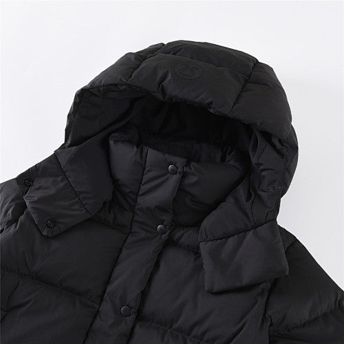 lululemon Black Tonal Logo Hooded Puffer Jacket