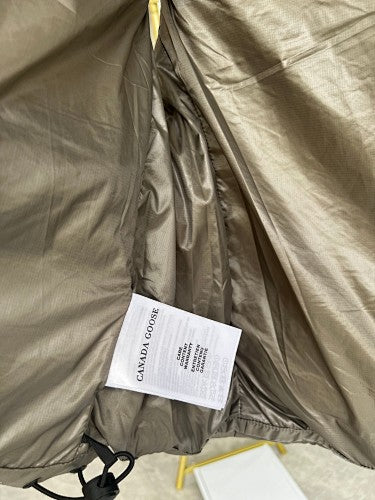 Canada Goose Metallic Taupe Glossy Quilted Puffer Vest