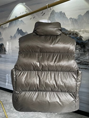 Canada Goose Metallic Taupe Glossy Quilted Puffer Vest