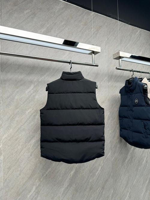Canada Goose Black Tonal Badge Quilted Puffer Vest