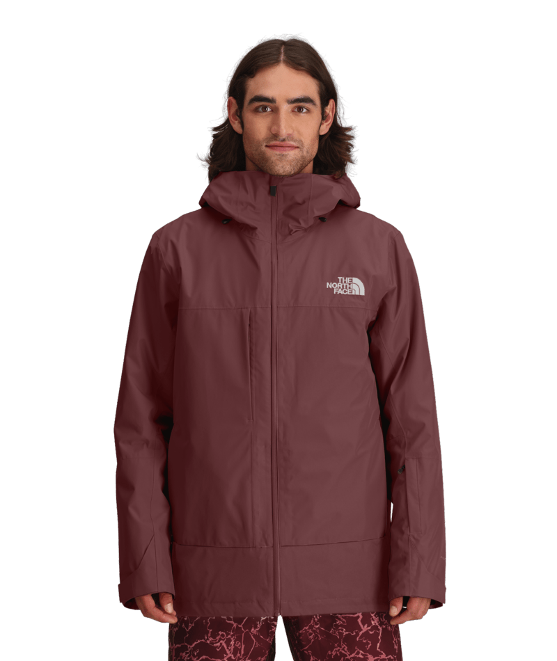 The North Face Dusty Burgundy Hooded Jacket with Quilted Inner Layer