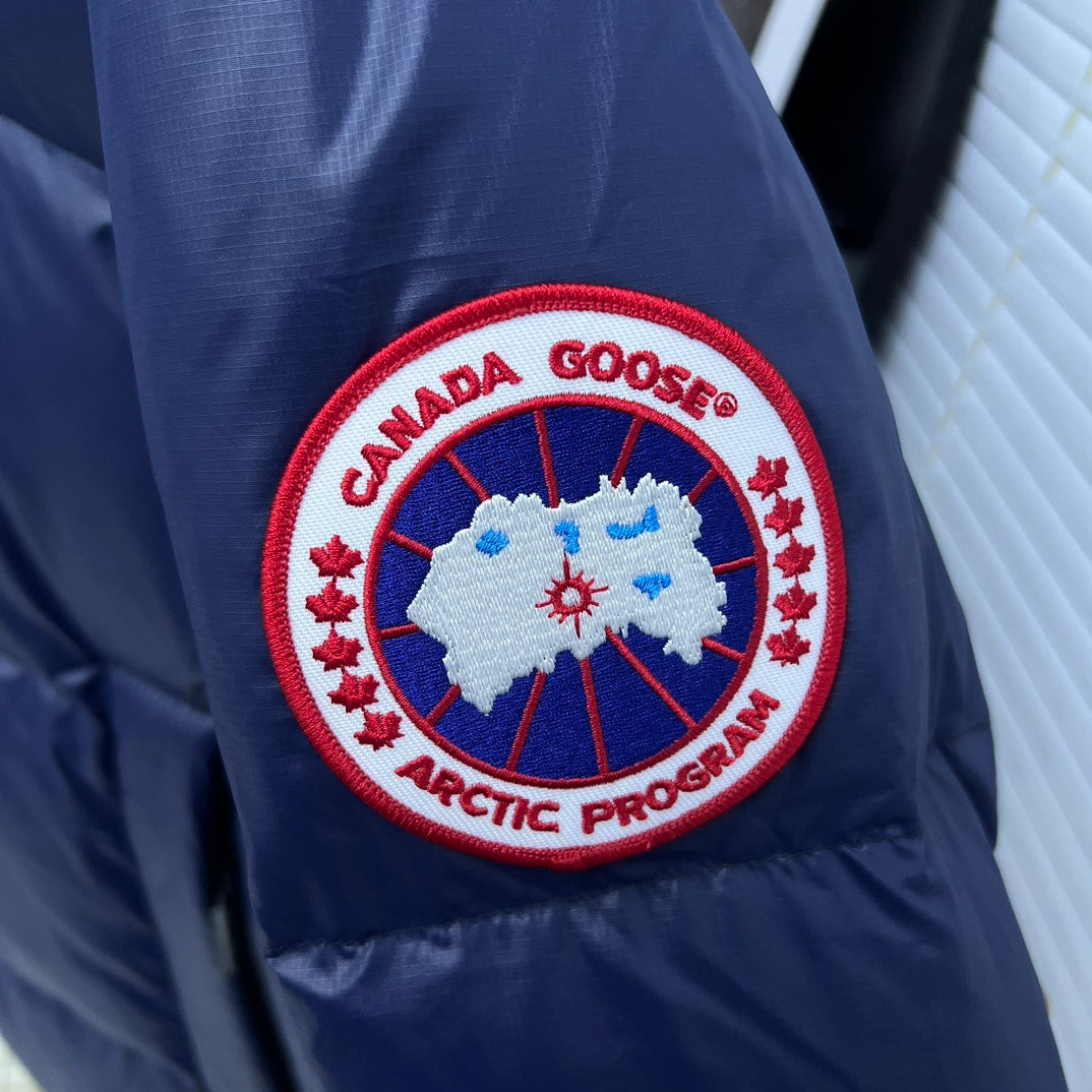 Canada Goose Navy Blue Classic Badge Hooded Puffer Jacket