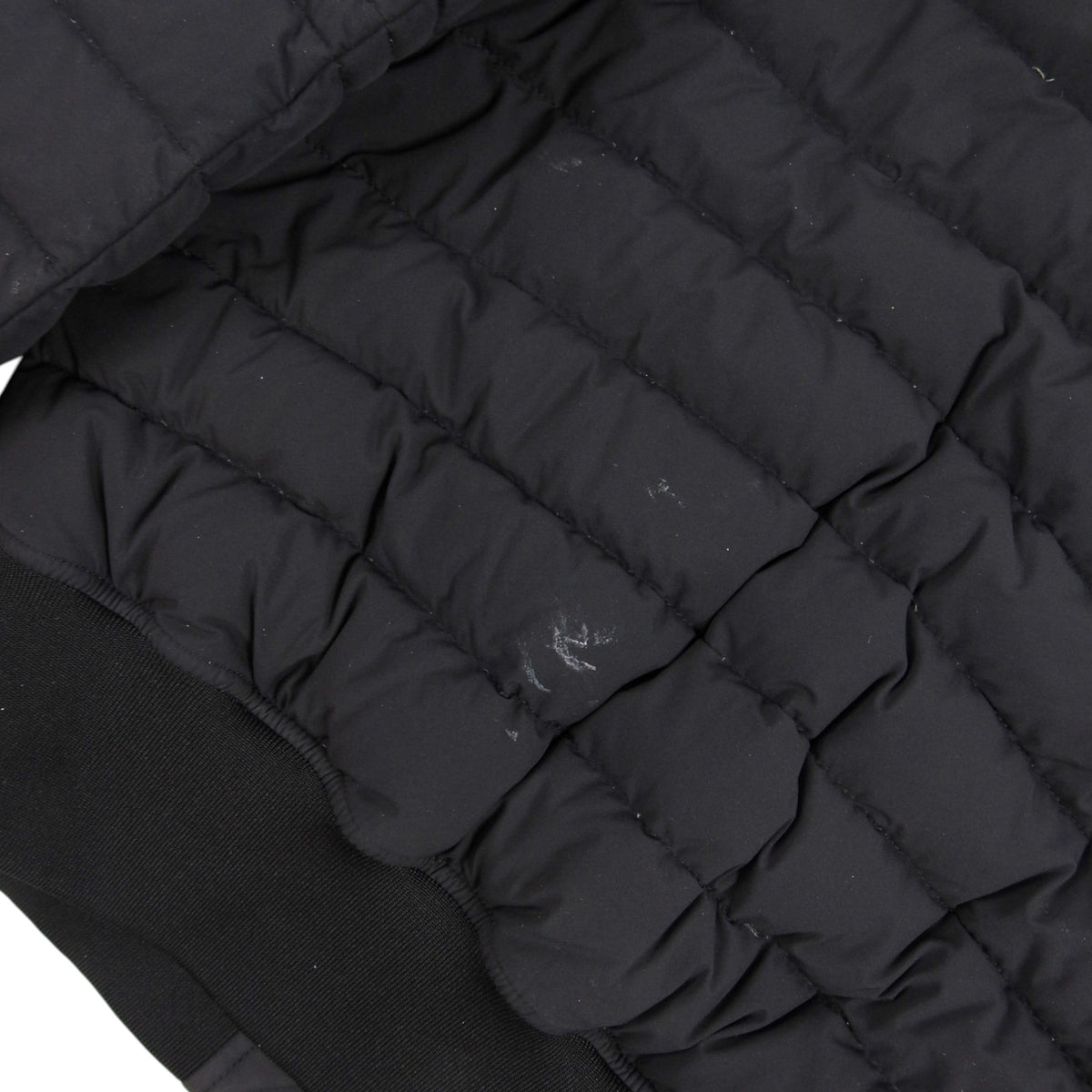 Black Mixed-Quilt Zip-Front Bomber Jacket