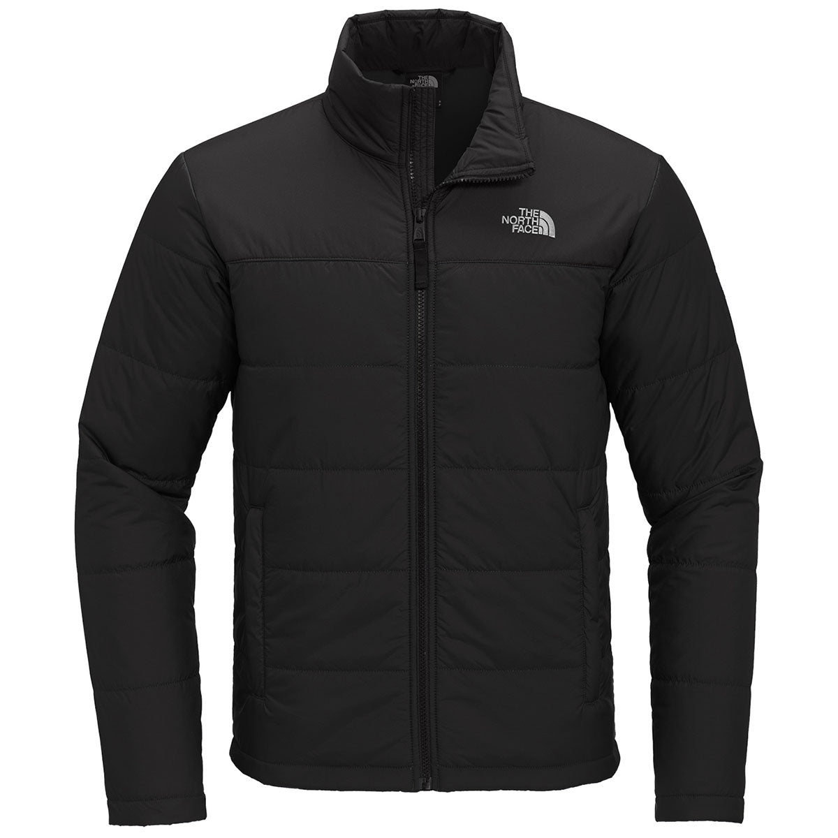 The North Face Black Stand Collar Quilted Puffer Jacket