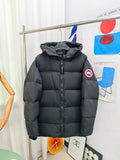 Canada Goose Black Classic Badge Hooded Puffer Jacket