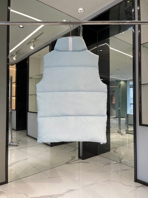 Canada Goose Ice Blue White Badge Quilted Puffer Vest