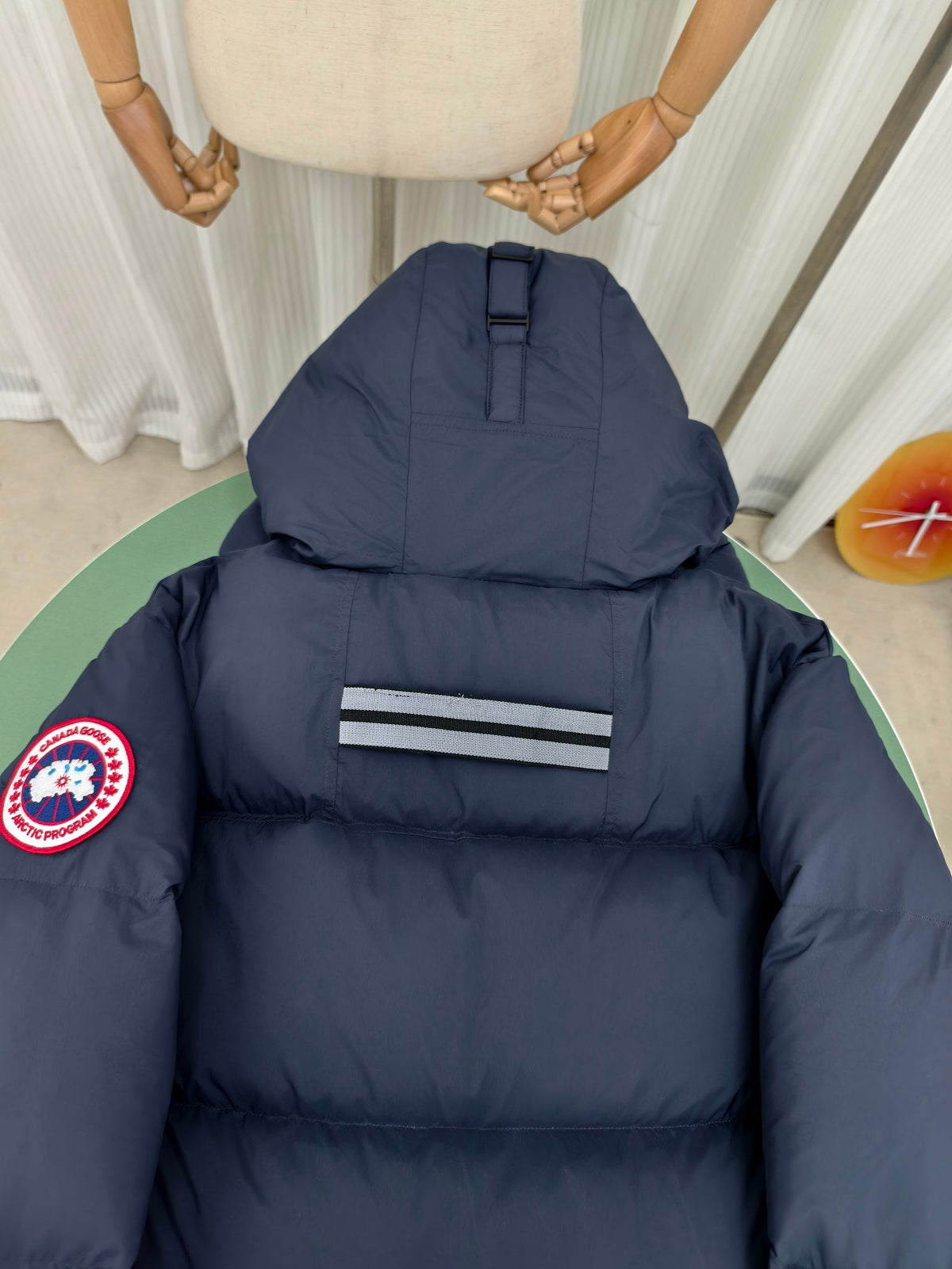 Canada Goose Navy Blue Classic Badge Hooded Puffer Jacket