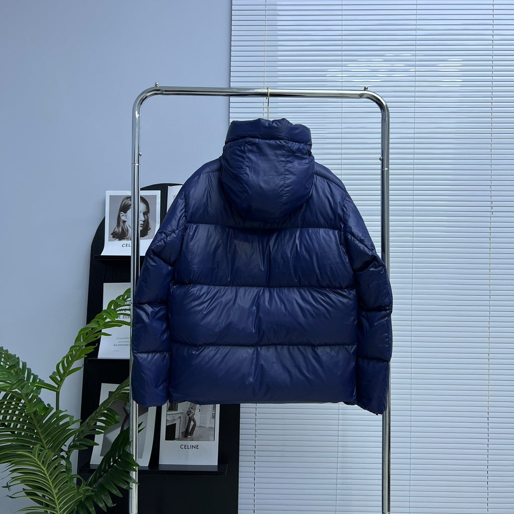Canada Goose Navy Blue Classic Badge Hooded Puffer Jacket