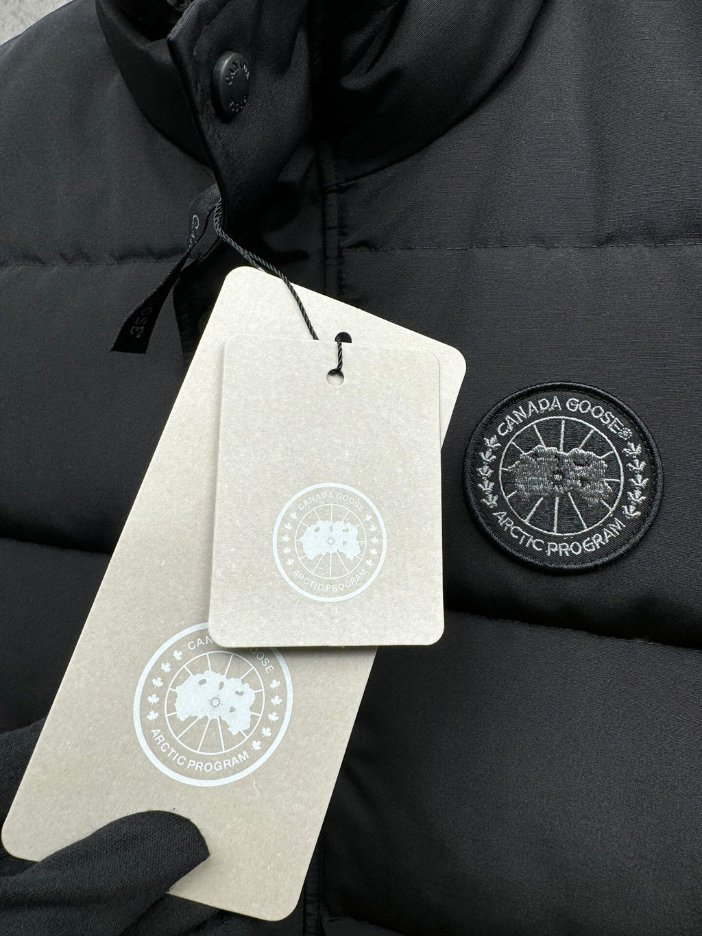 Canada Goose Black Tonal Badge Quilted Puffer Vest