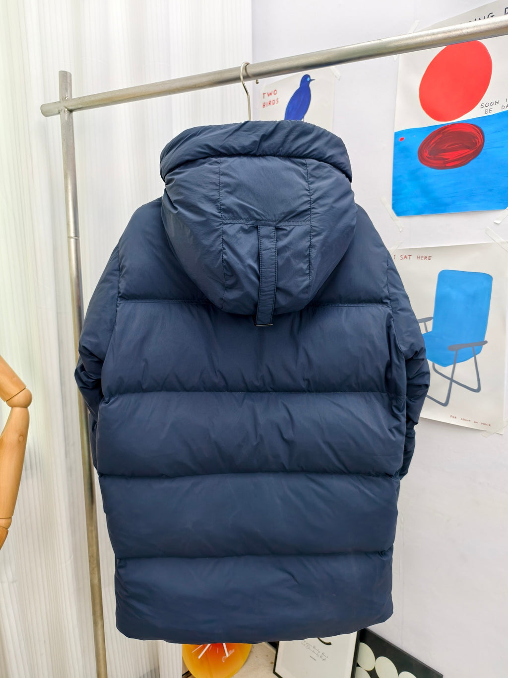Canada Goose Navy Blue Classic Badge Hooded Puffer Jacket