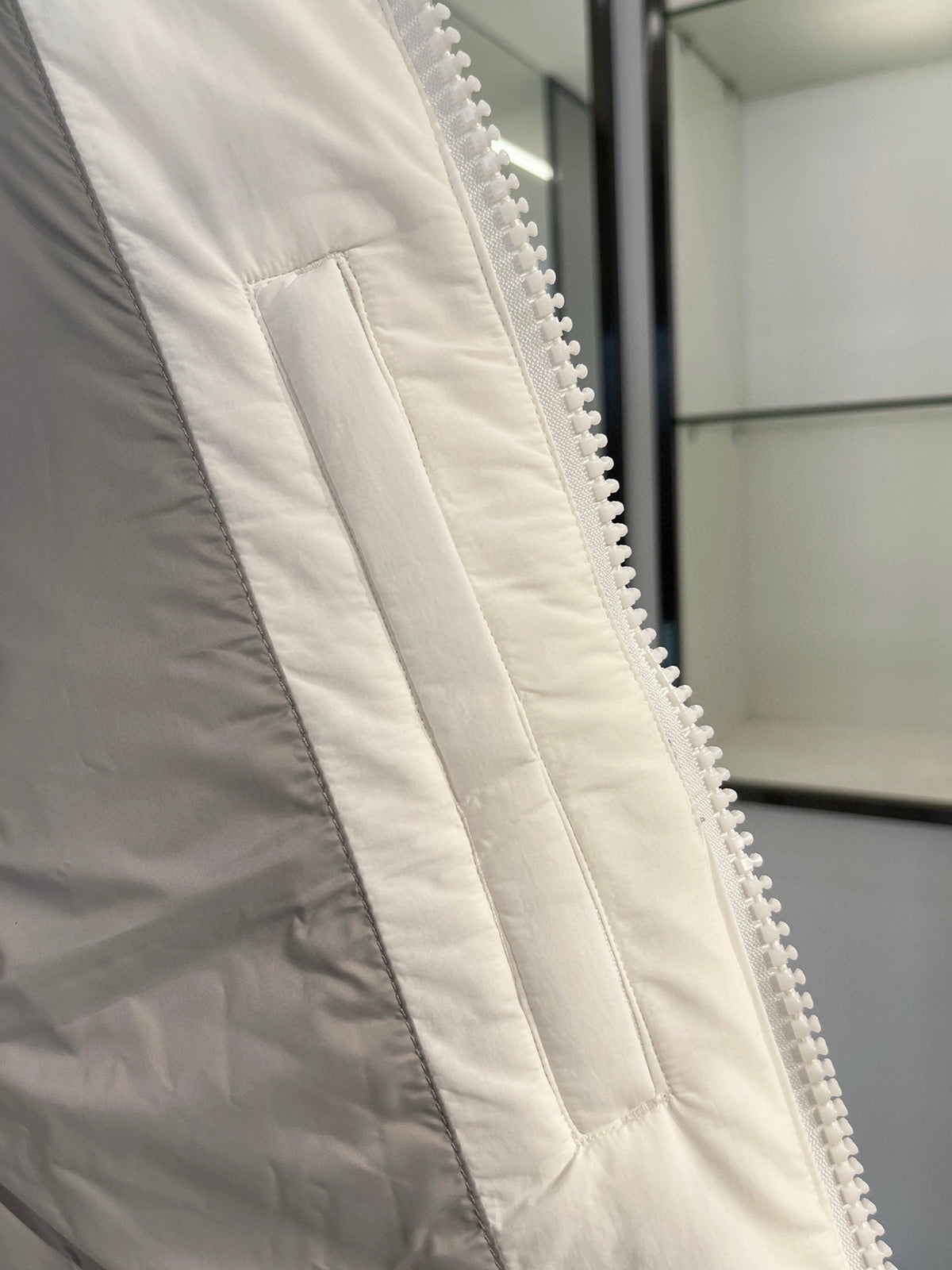 Canada Goose White Tonal Badge Quilted Puffer Vest