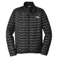 The North Face Black Grid-Quilt Stand Collar Jacket